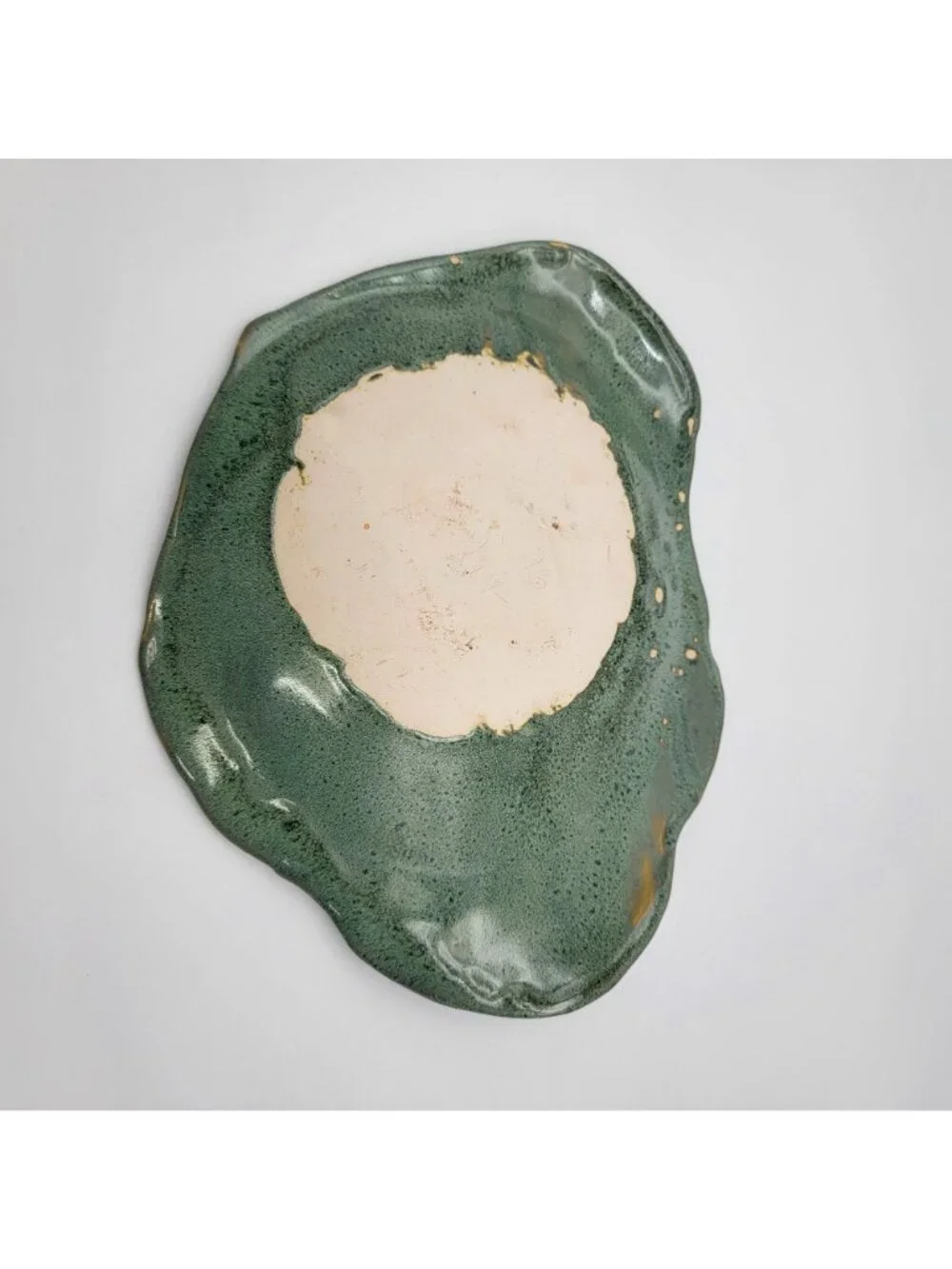 Signed Art Pottery Centerpiece Dish With Fern Imprint